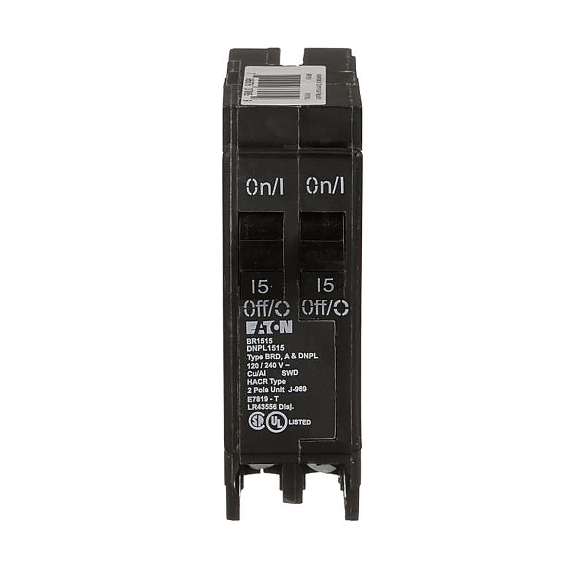 Cutler-Hammer BR1515 15/15 amps Tandem 2-Pole Circuit Breaker