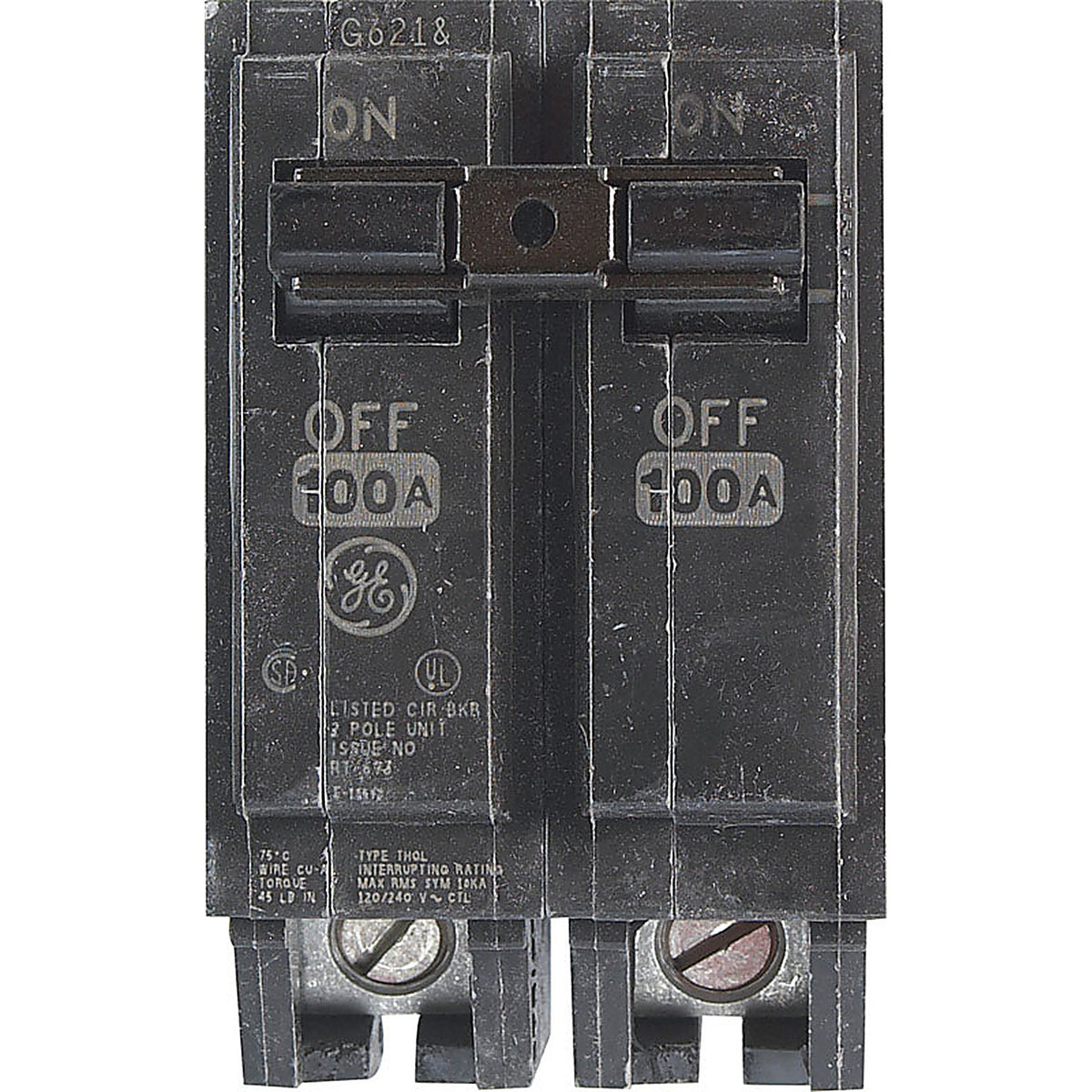 GE THQL21100P Q-Line 100 amps Standard 2-Pole Circuit Breaker