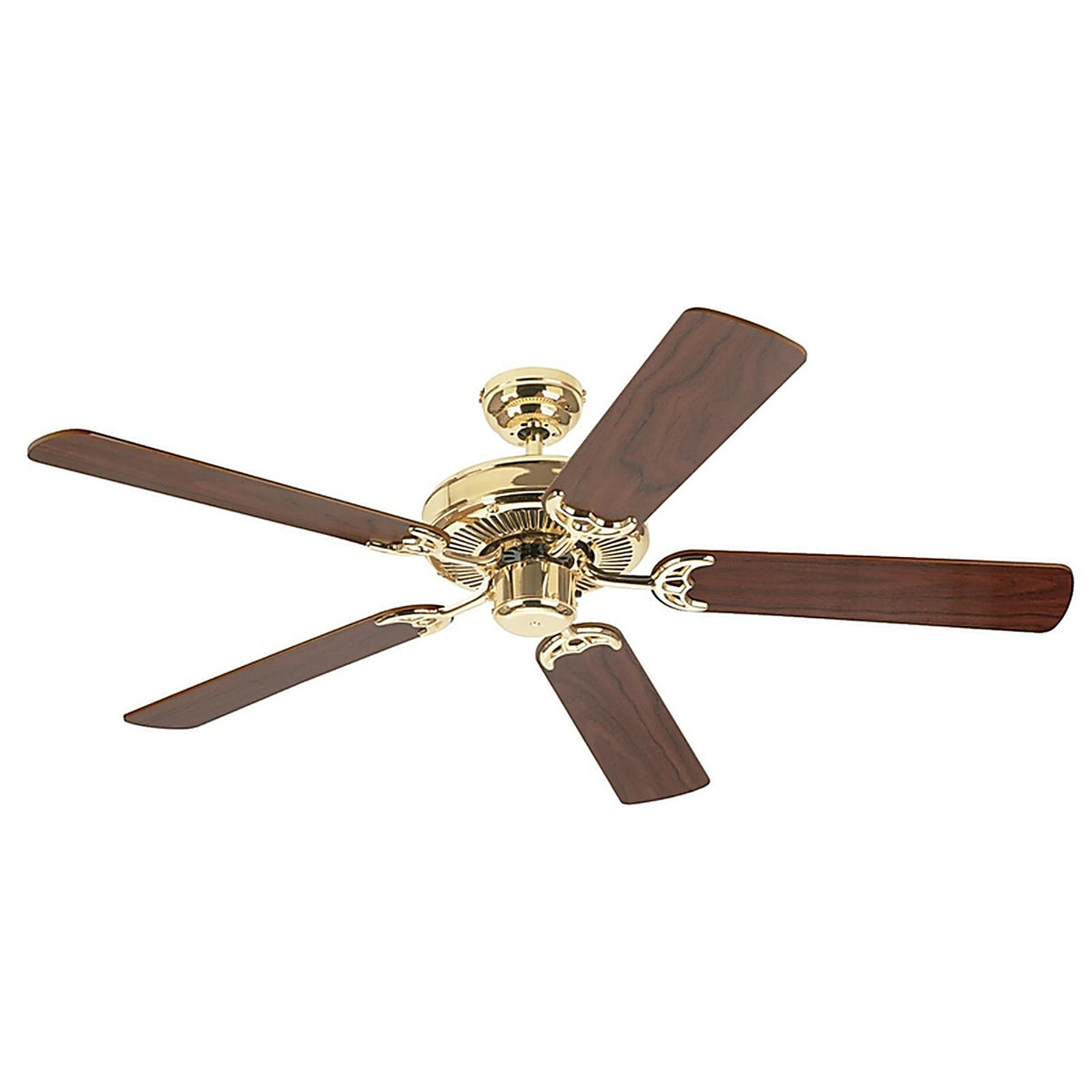 Westinghouse 78021 Contractors Choice 52in. Polished Brass Brown Indoor Ceiling Fan