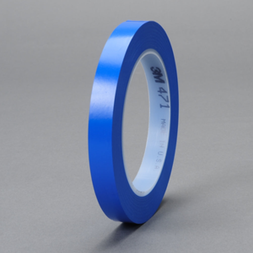 3M 36409 471 Vinyl Tape Blue, 3/4 in x 36 yd 7000124804