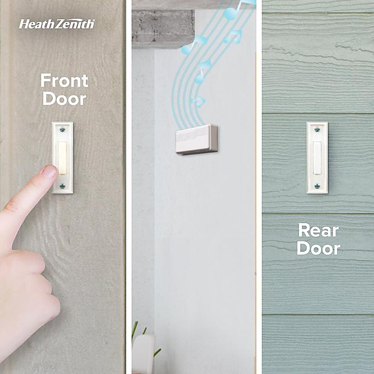 Heath Zenith SL-27102-90 White Plastic Wired Door Chime Kit