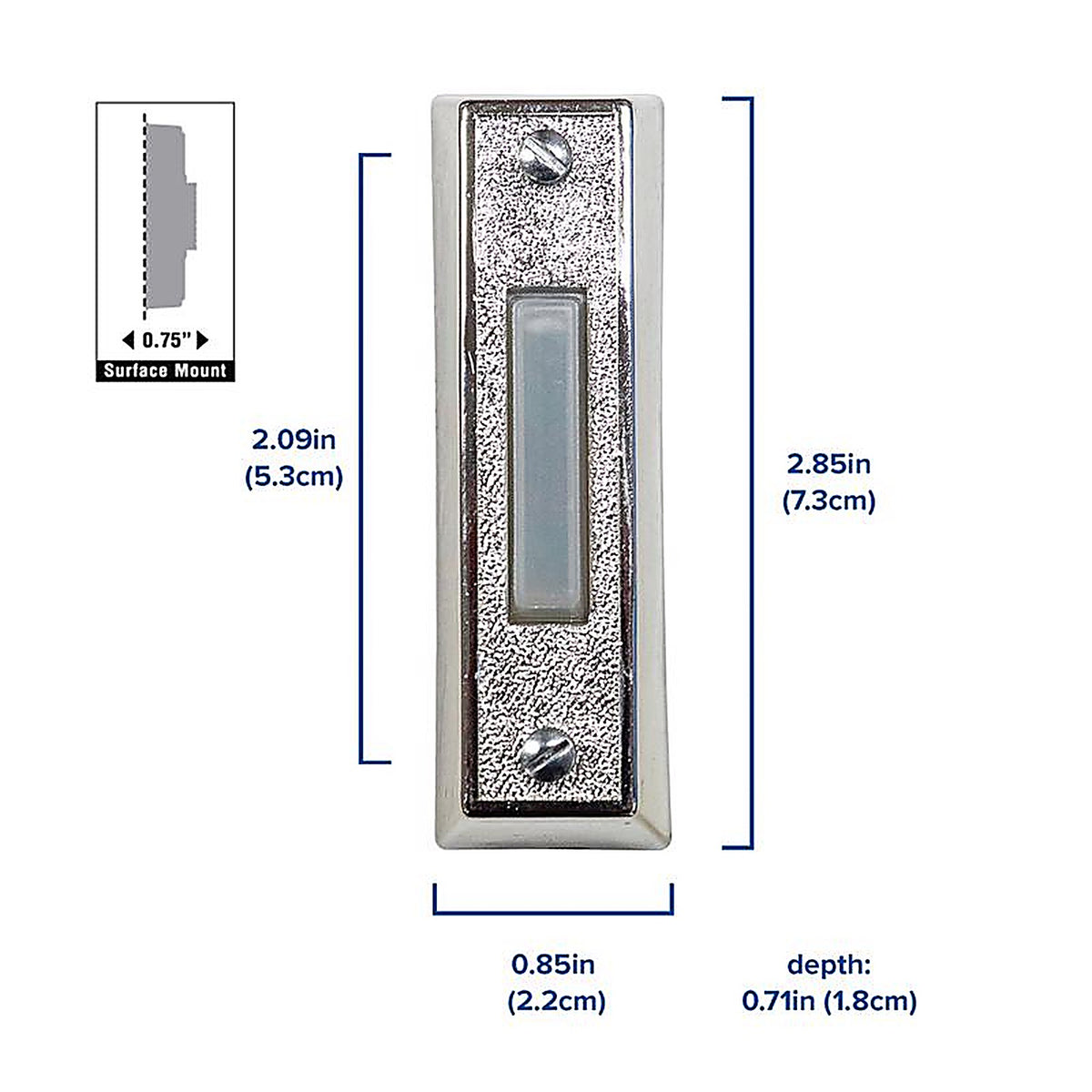 Heath Zenith SL-358-00 Plastic Wired Pushbutton Doorbell