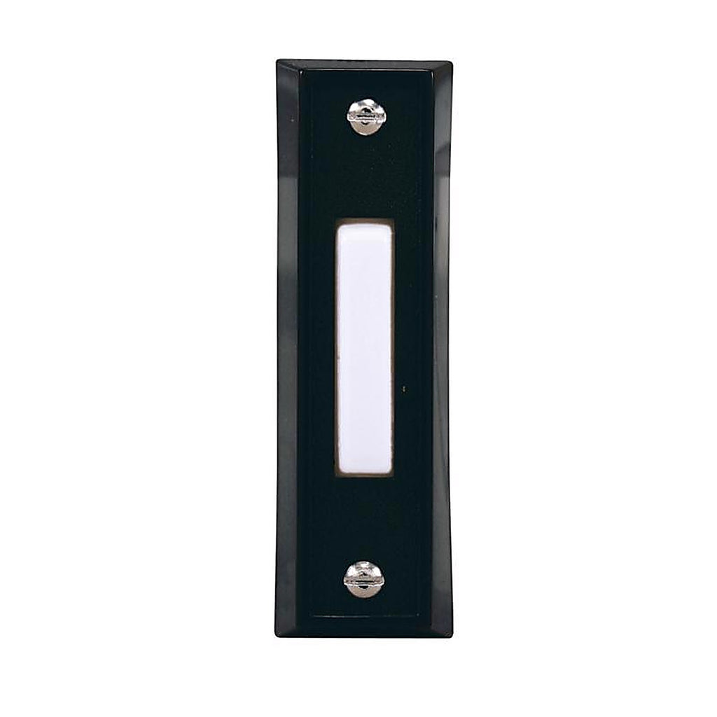 Heath Zenith SL-664-03 Black Plastic Wired Pushbutton Doorbell