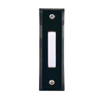 Heath Zenith SL-664-03 Black Plastic Wired Pushbutton Doorbell