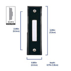 Heath Zenith SL-664-03 Black Plastic Wired Pushbutton Doorbell