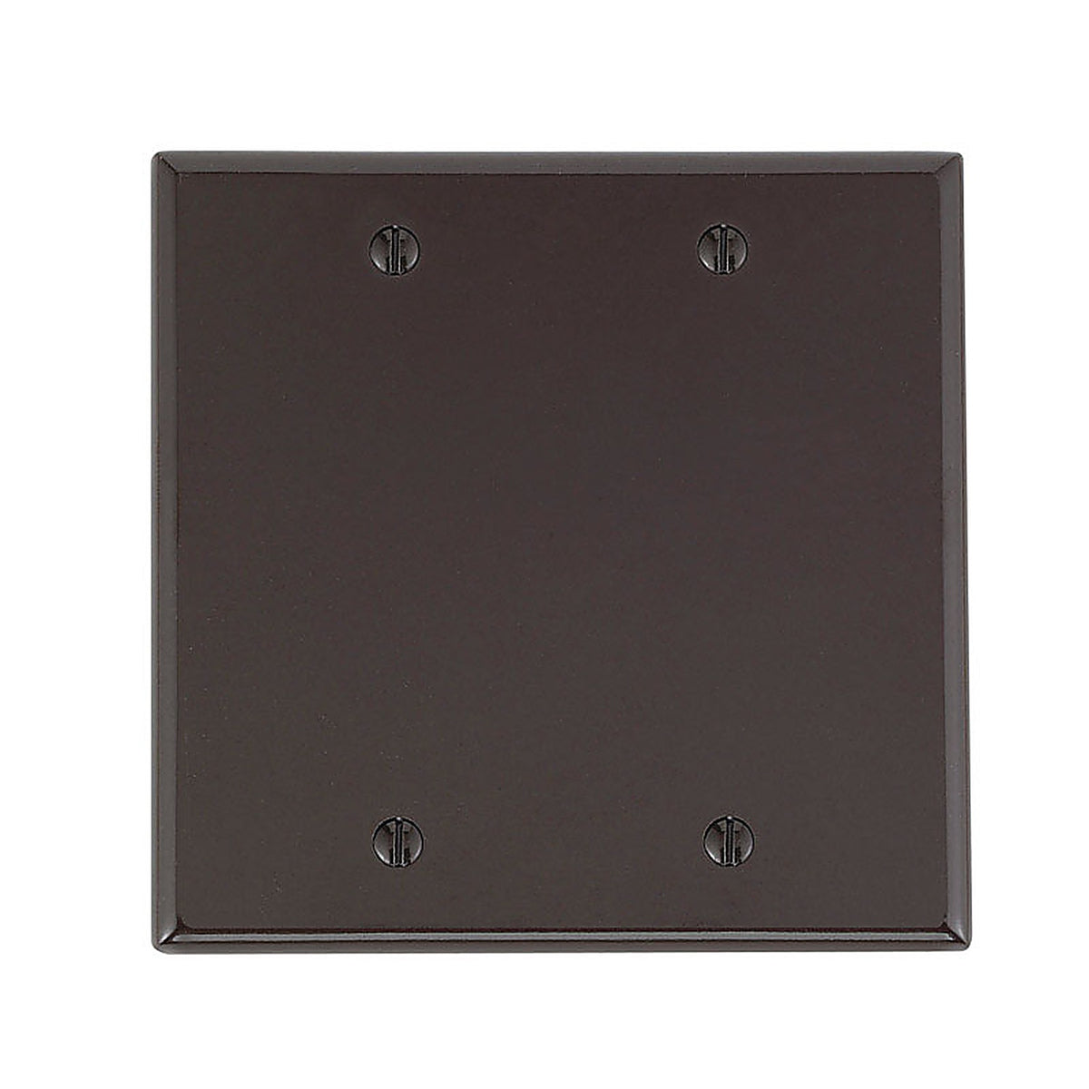 Leviton 85025-000 Brown 2 gang Thermoset Plastic Blank Wall Plate 1/Pack