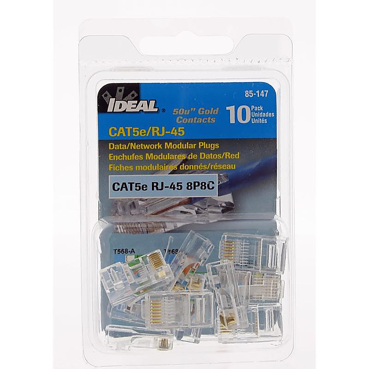 Ideal Industries - 85-147 - Rj-45 Modular Plugs 100 Ohm 100 Mhz 10 Pack