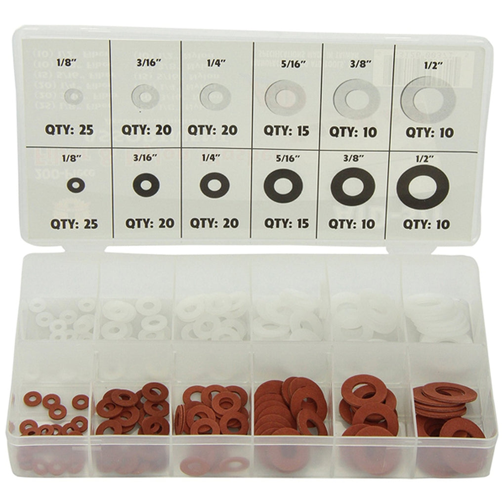 ATD - 371 - 200 Piece Fiber and Nylon Washer Assortment