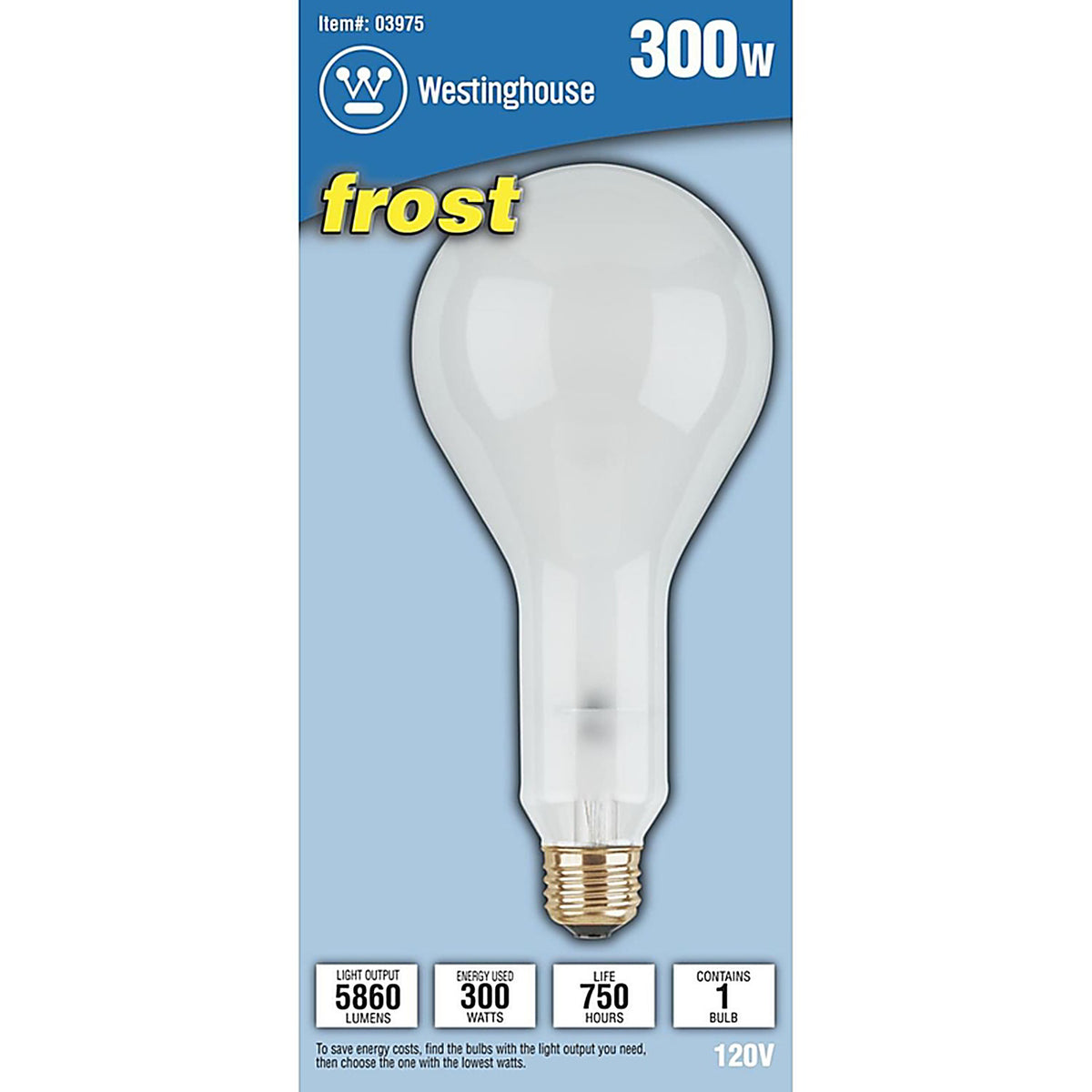 Westinghouse - 0397548 - 300 W Ps30 Specialty Incandescent Bulb E26 (Medium) Soft White 1 Pack