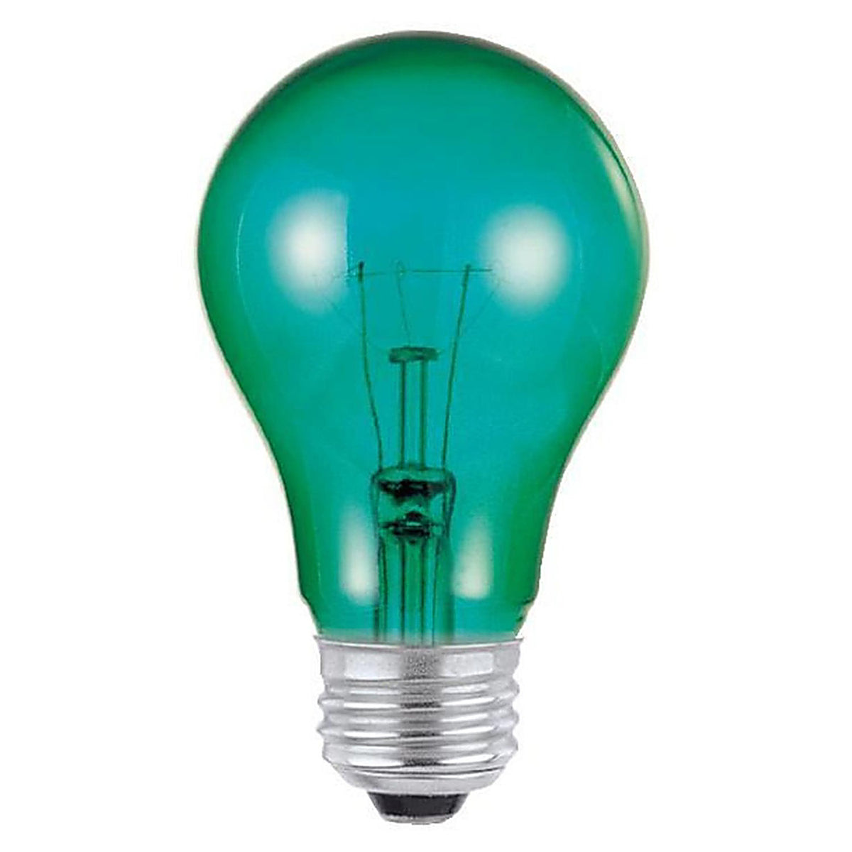 Westinghouse - 0344448 - 25 W A19 A-Line Incandescent Bulb E26 (Medium) Green 1 Pack