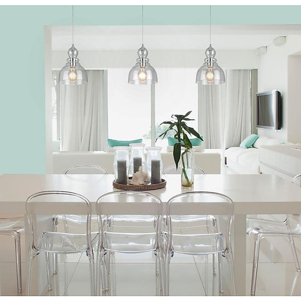Westinghouse - 6100700 - Fiona Brushed Nickel 1 Lights Mini Pendant Light