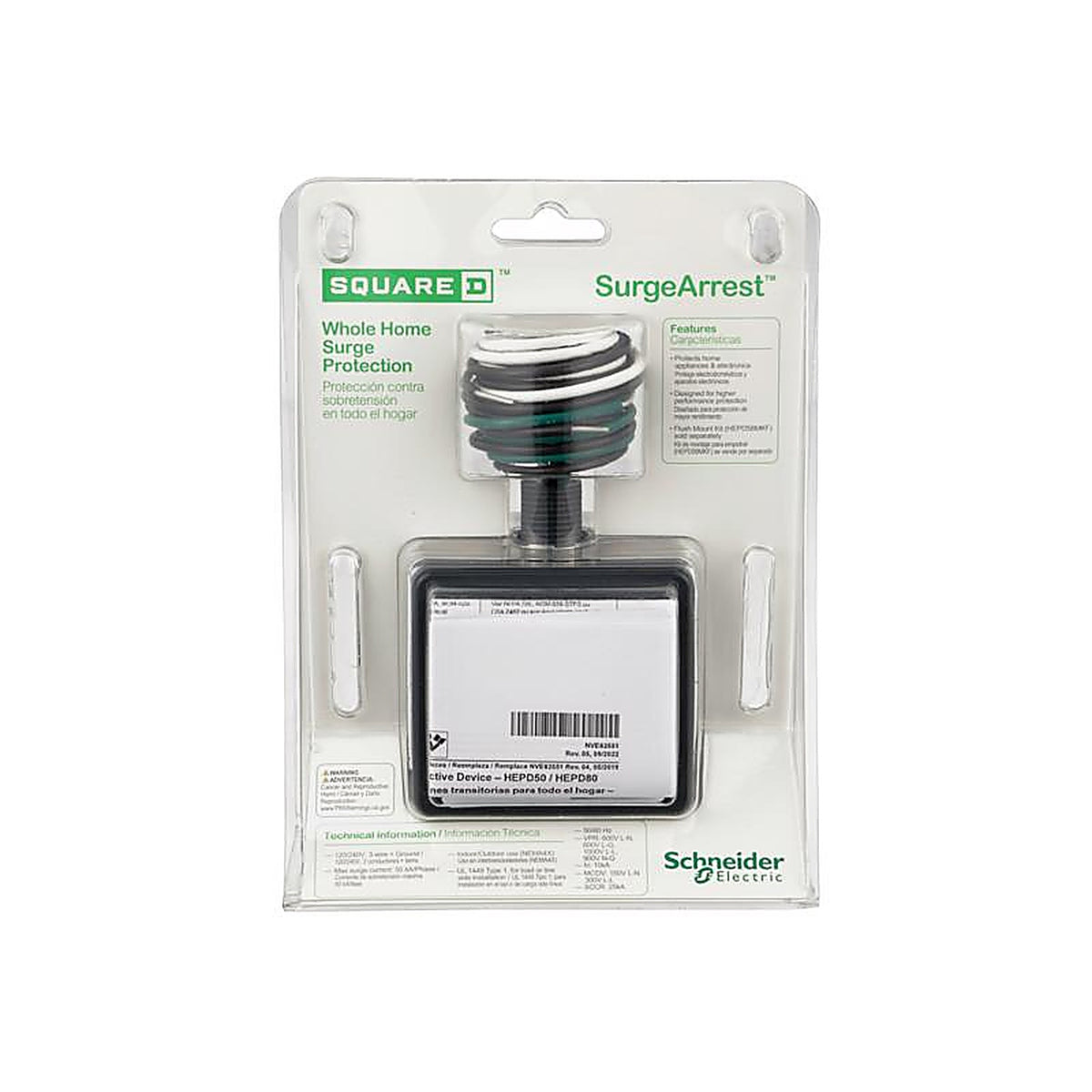 Square D HEPD50 Electric 200 amps Surge Home Electronics Protective Device