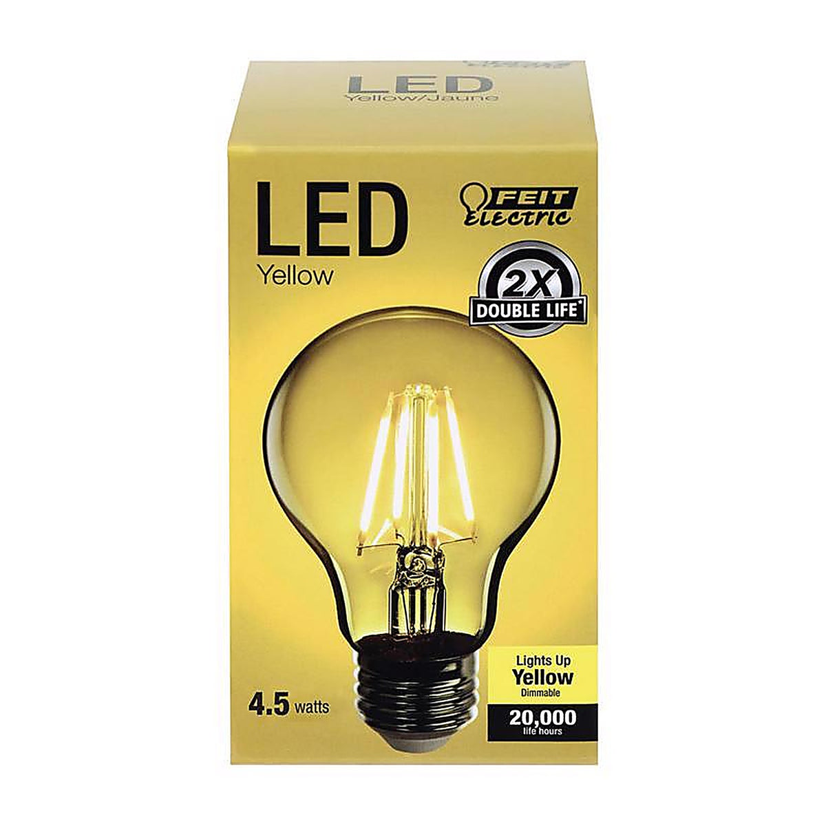 Feit Electric A19/TY/LED Filament A19 E26 (Medium) LED Bulb Yellow 30 W 1 pk