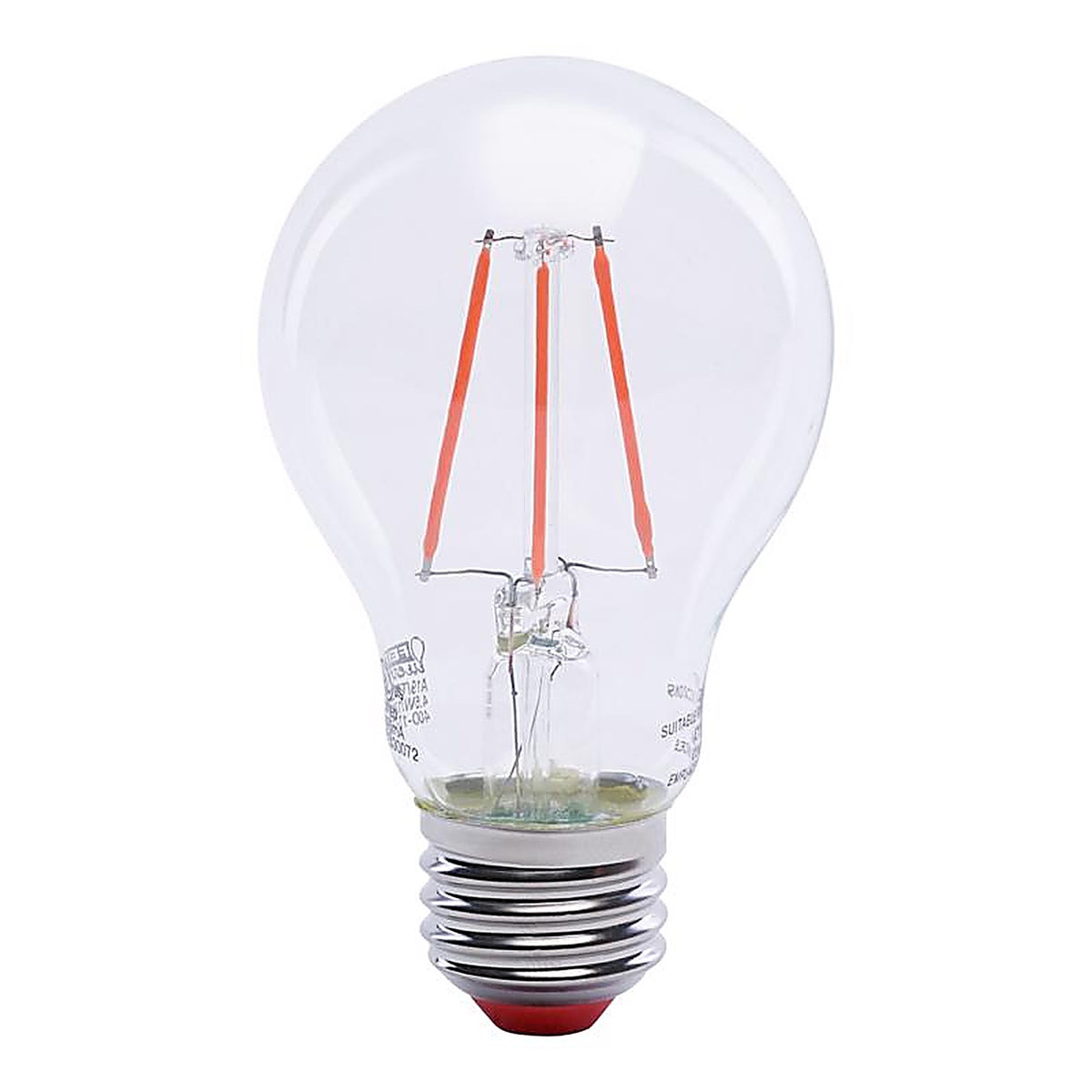 Feit Electric A19/TR/LED Filament A19 E26 (Medium) LED Bulb Red 30 W 1 pk