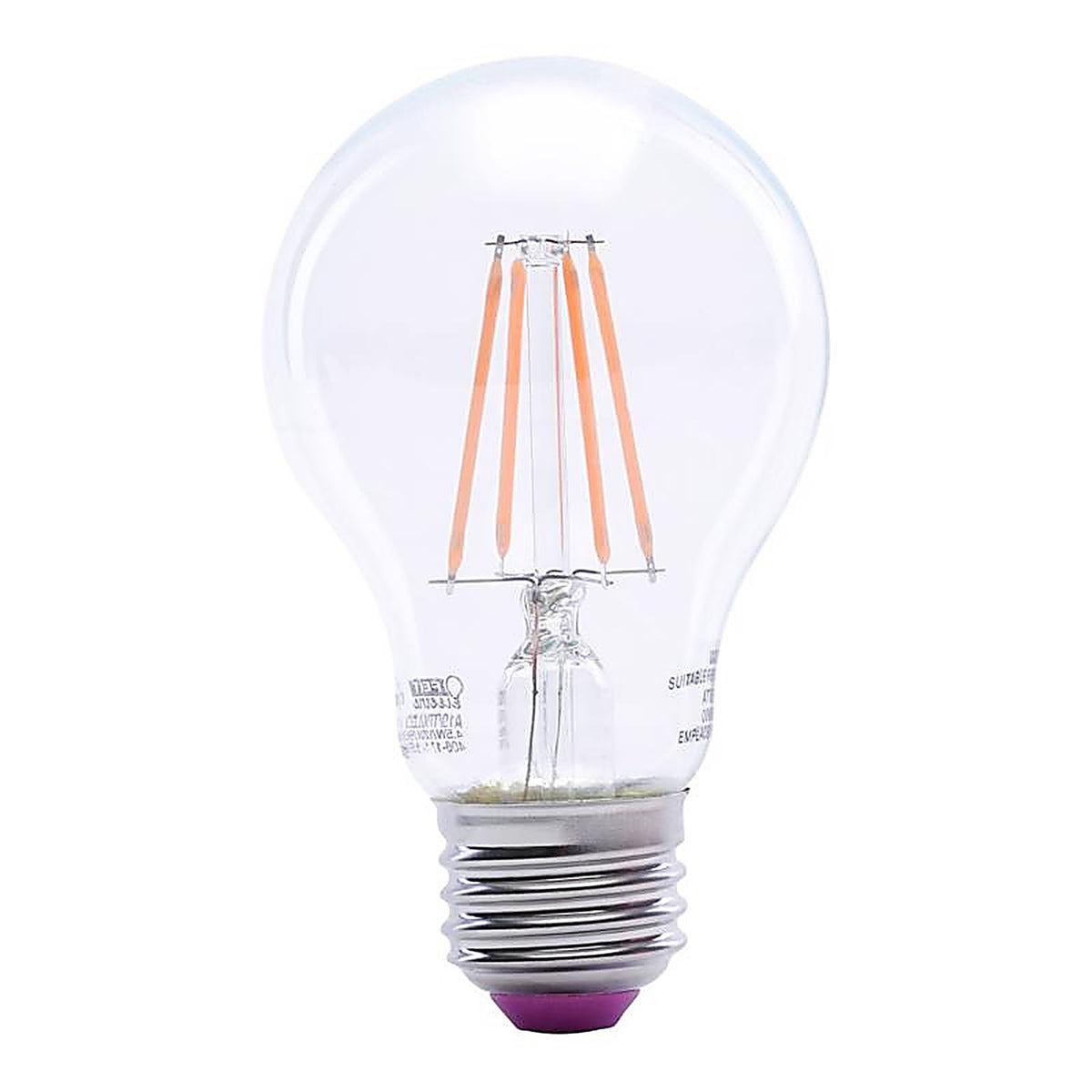Feit - A19/TPK/LED - A19 E26 (Medium) Filament LED Bulb Pink 30 Watt Equivalence 1 Pack