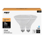 Feit - PAR3875/10KLED2 - Par38 E26 (Medium) LED Bulb Bright White 75 Watt Equivalence 2 Pack