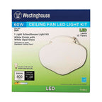 Westinghouse 77853 Semi-Gloss White Schoolhouse Ceiling Fan Light Kit