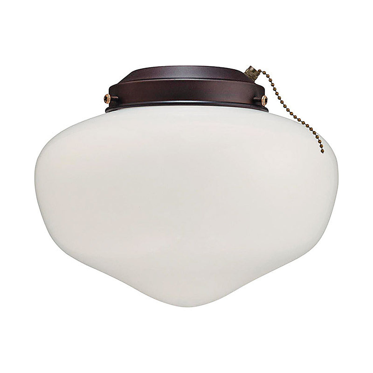 Westinghouse 77846 Oil Rubbed Bronze White Schoolhouse Ceiling Fan Light Kit