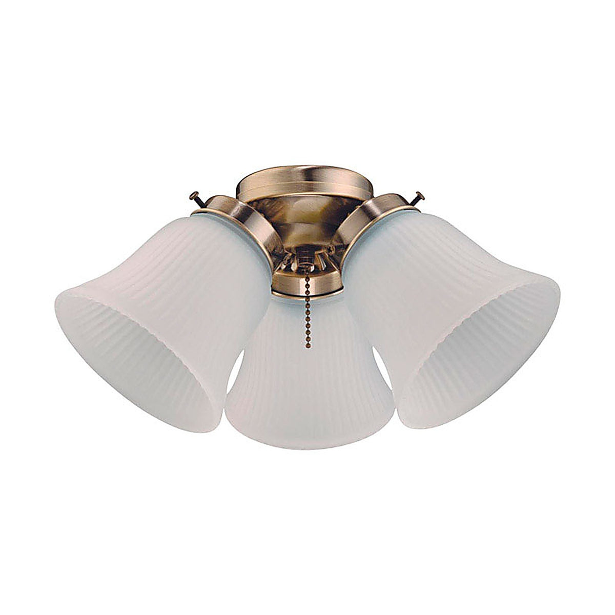Westinghouse 77848 Antique Brass White Cluster Ceiling Fan Light Kit