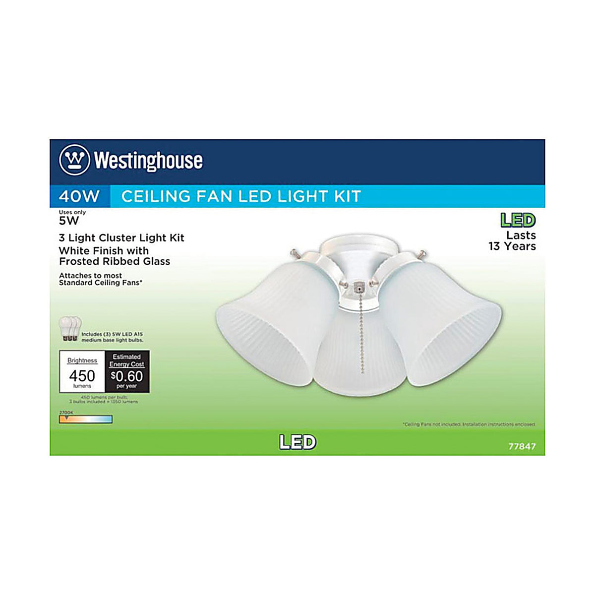 Westinghouse 77847 Natural White Cluster Ceiling Fan Light Kit