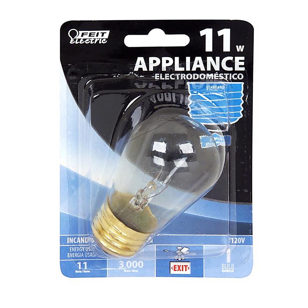 Feit - BP11S14/RP - 11 W S14 Specialty Incandescent Bulb E26 (Medium) Clear 1 Pack