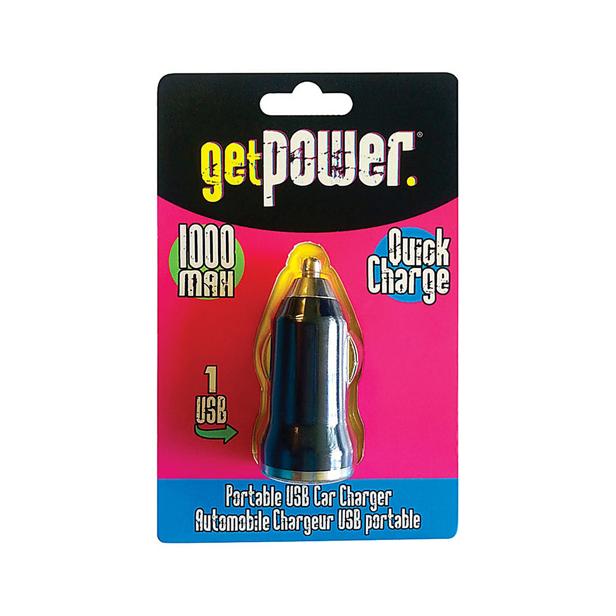 GetPower GP-DCUSB-BLK DC Single USB Car Charger 1/Pack