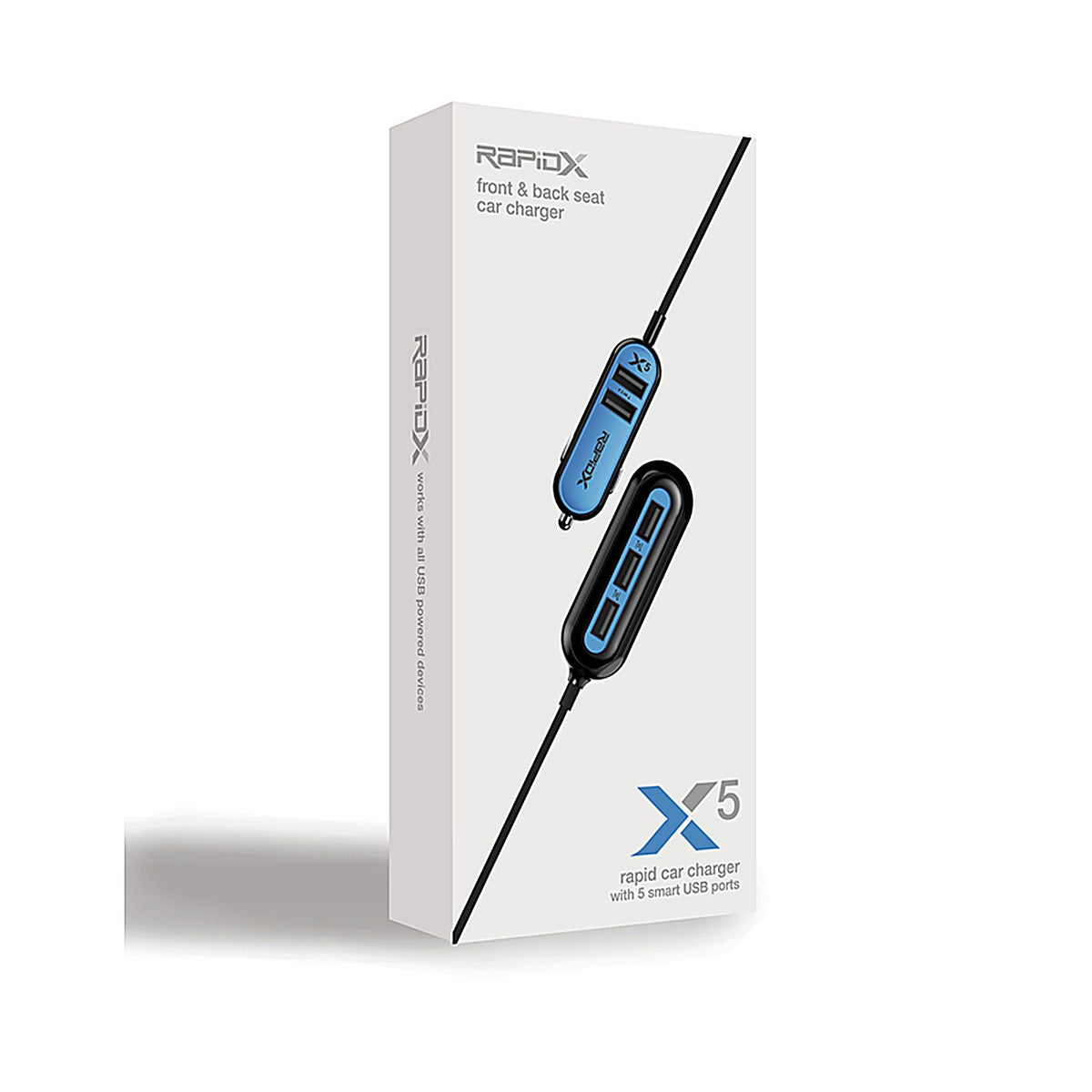 Rapidx - RX-X5USBB - X5 5 USB Car Charger