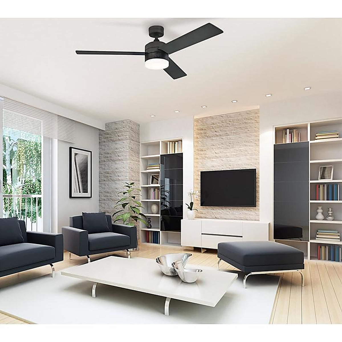 Westinghouse - 7205900 - Alta Vista 52 In. Matte Black LED Indoor Ceiling Fan