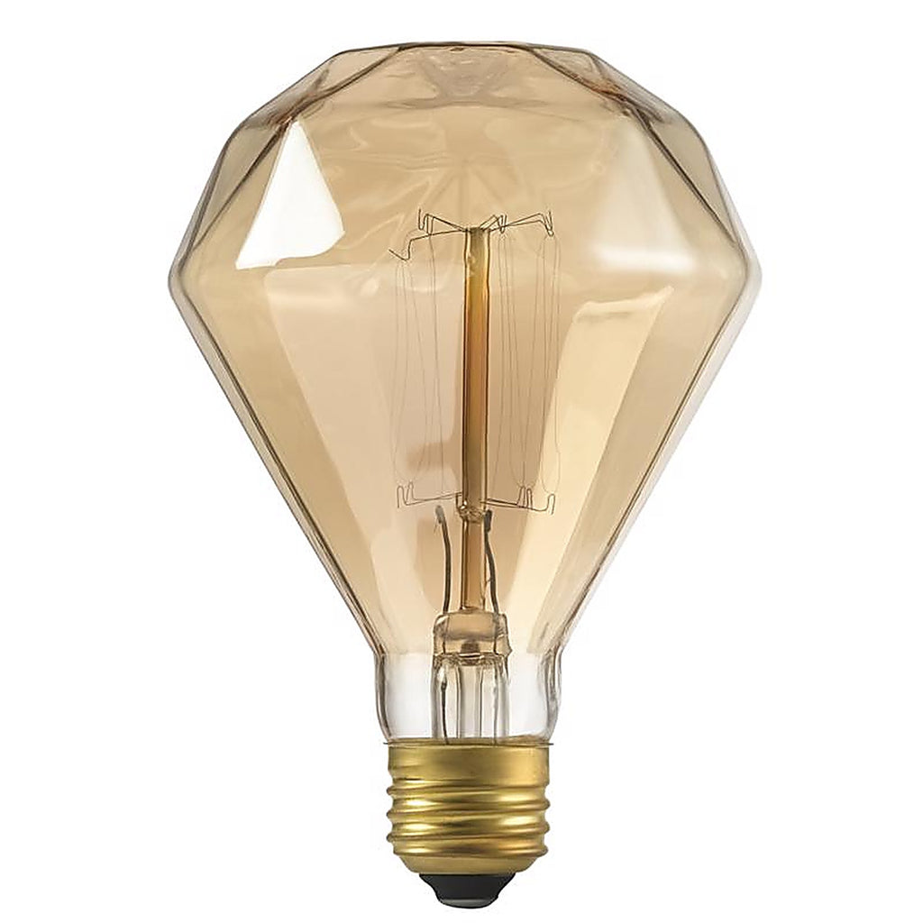 Globe Electric - 84644 - Designer Diamante 40 W Br30 Decorative Incandescent Bulb E26 (Medium) Amber 1 Pack