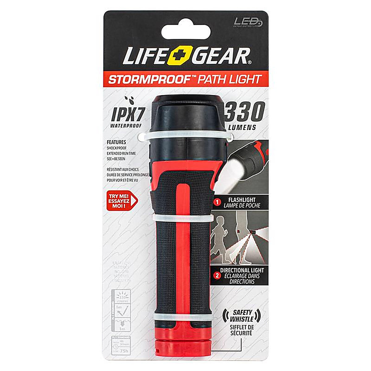 Life + Gear - BA38-60634-RED - +gear 150 LM Red LED Signal Light AA Battery