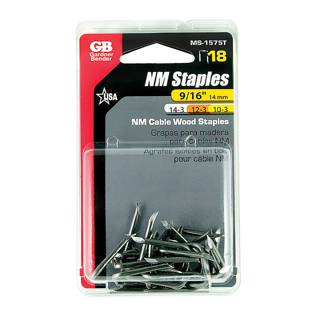 Gardner Bender - MS-1575T - Steel Staples 18 Pack