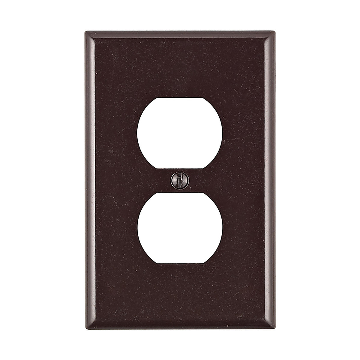 Leviton - 002-80503-000 - Brown 1 Gang Plastic Duplex Wall Plate 1 Pack