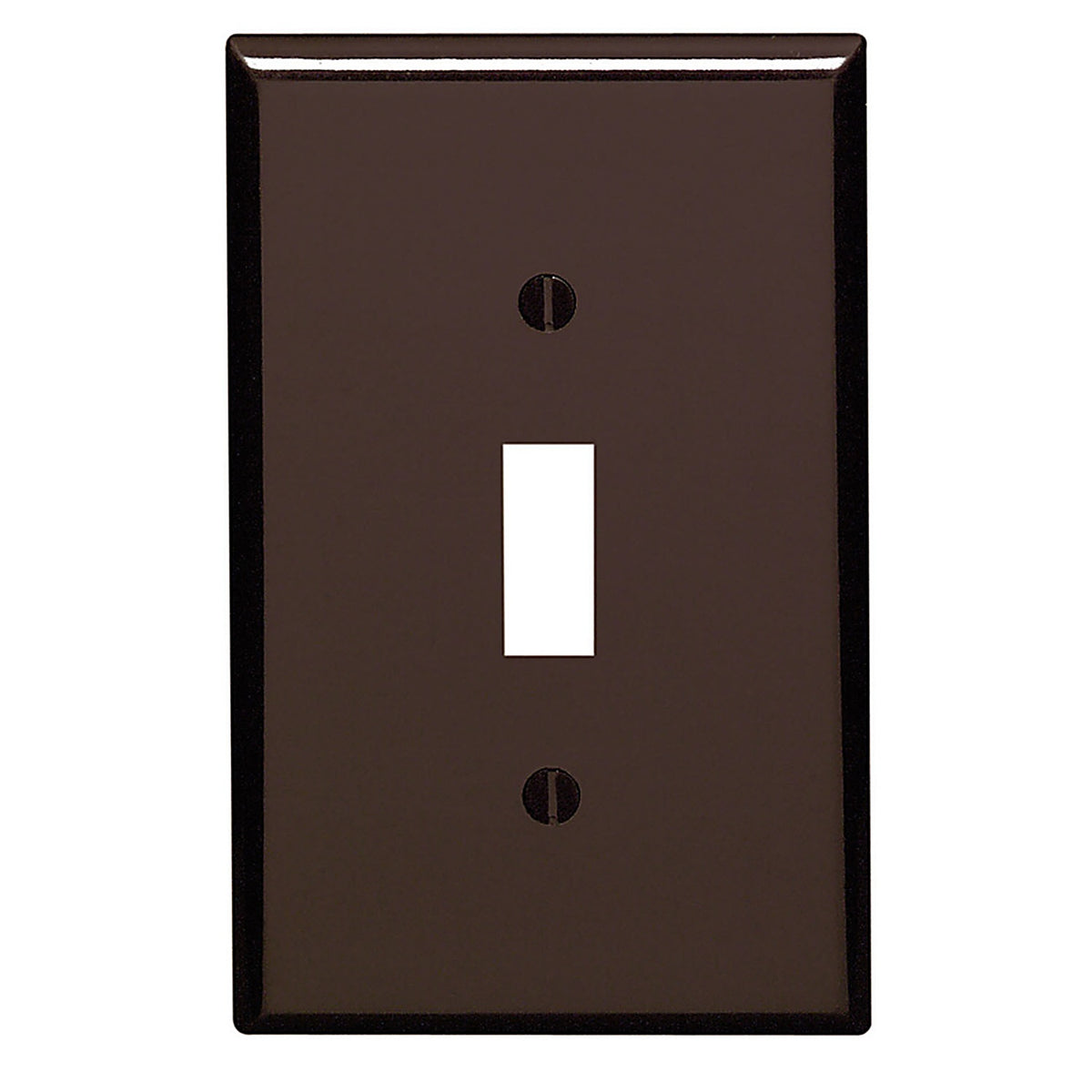 Leviton - 002-80501-000 - Brown 1 Gang Plastic Toggle Wall Plate 1 Pack