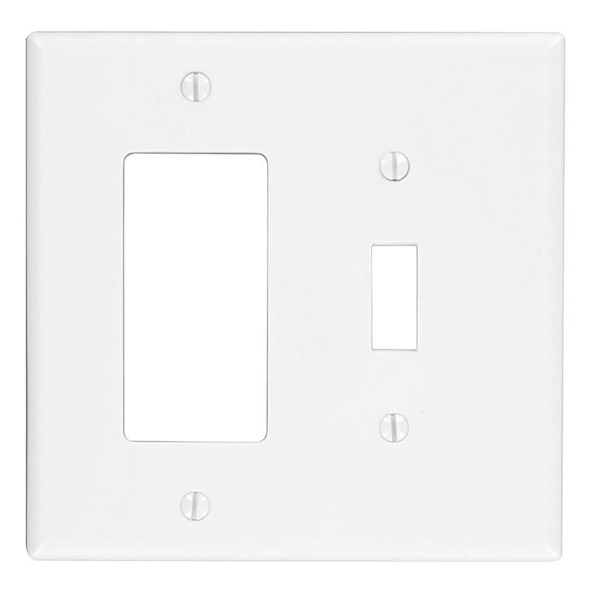 Leviton - 002-PJ126-00W - White 2 Gang Thermoplastic Nylon Decorator/Toggle Wall Plate 1 Pack