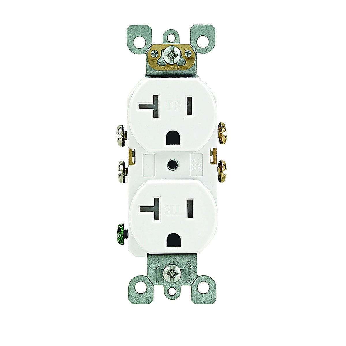 Leviton R52-T5820-0WS 20 amps 125 volt Duplex White Outlet 5-20R 1/Pack