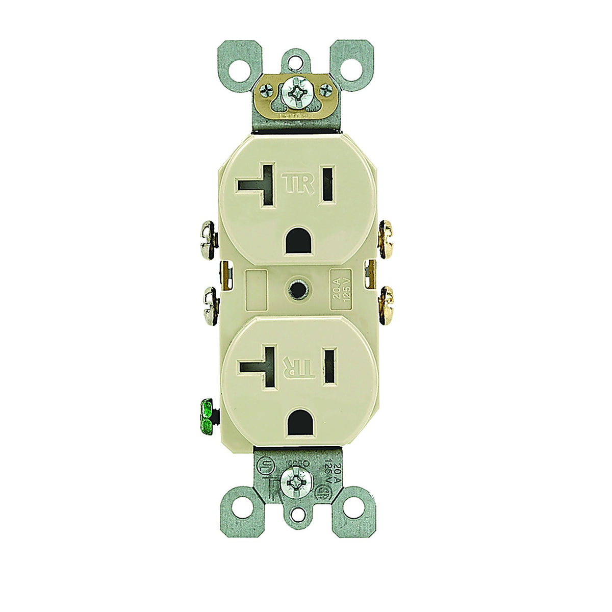 Leviton R51-T5820-0IS 20 amps 125 volt Duplex Ivory Outlet 5-20R 1/Pack