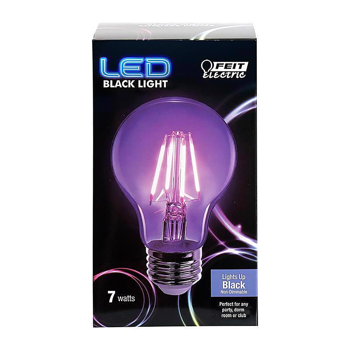 Feit Electric A19/BLB/LED A19 E26 (Medium) LED Bulb Black Light 60 W 1 pk