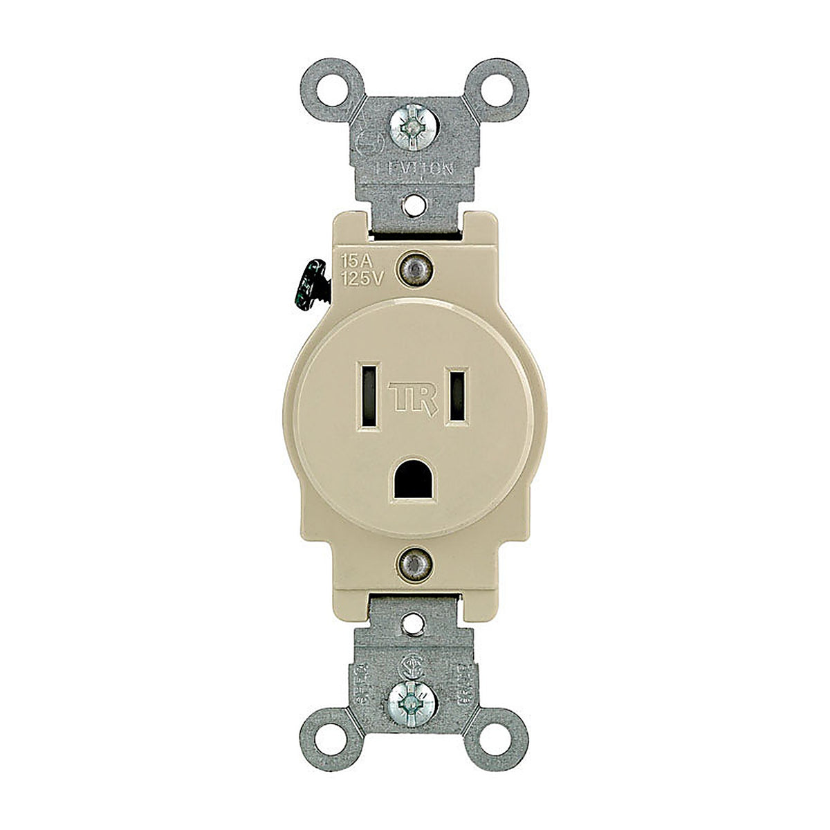 Leviton T5015-I 15 amps 125 volt Ivory Outlet 5-15R