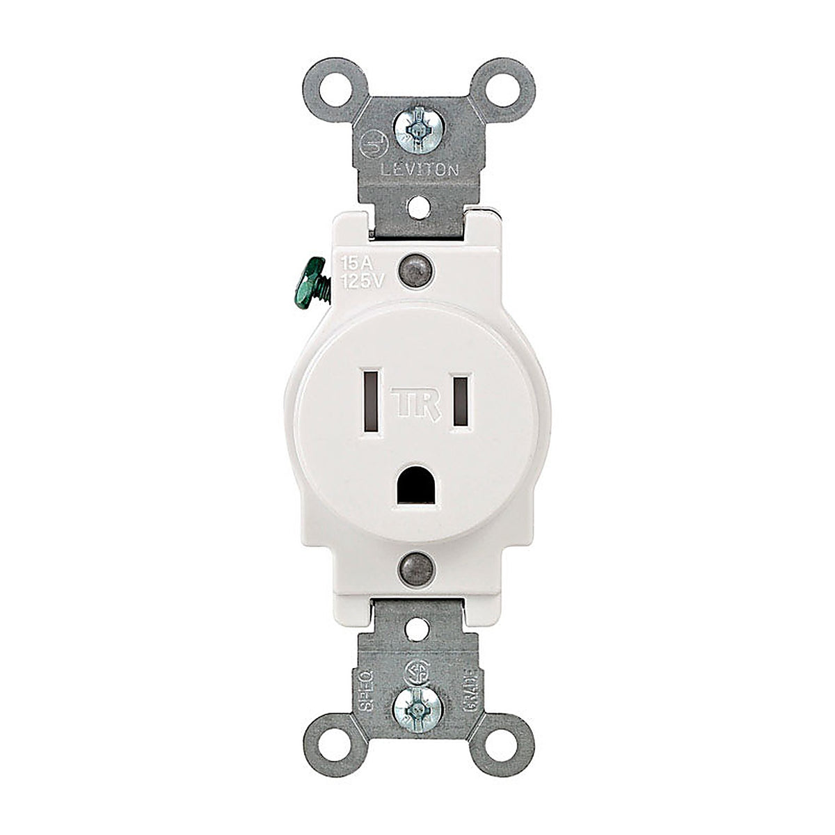 Leviton T5015-W 15 amps 125 volt White Outlet 5-15R
