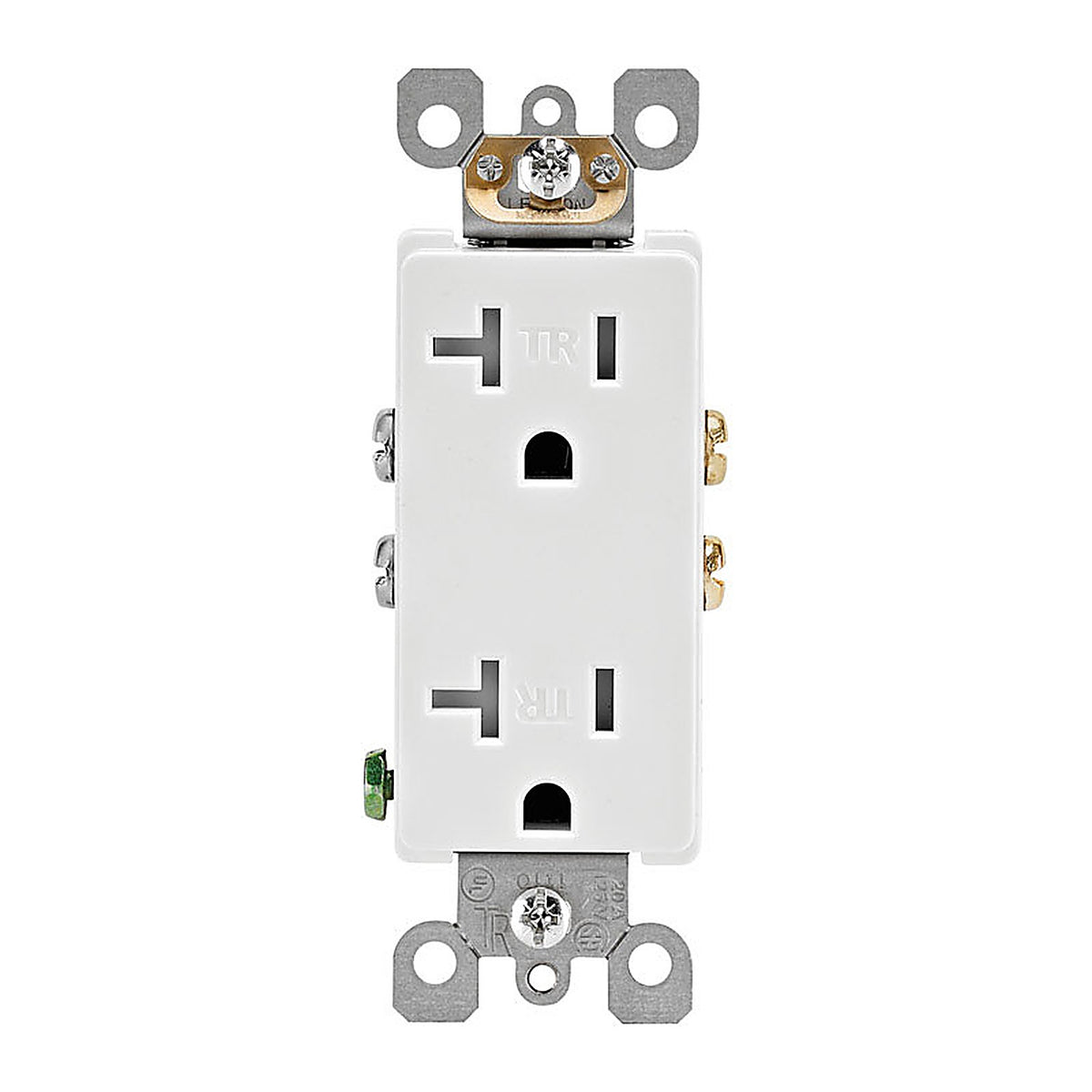 Leviton T5825-W Decora 20 amps 125 volt Duplex White Outlet 5-20R