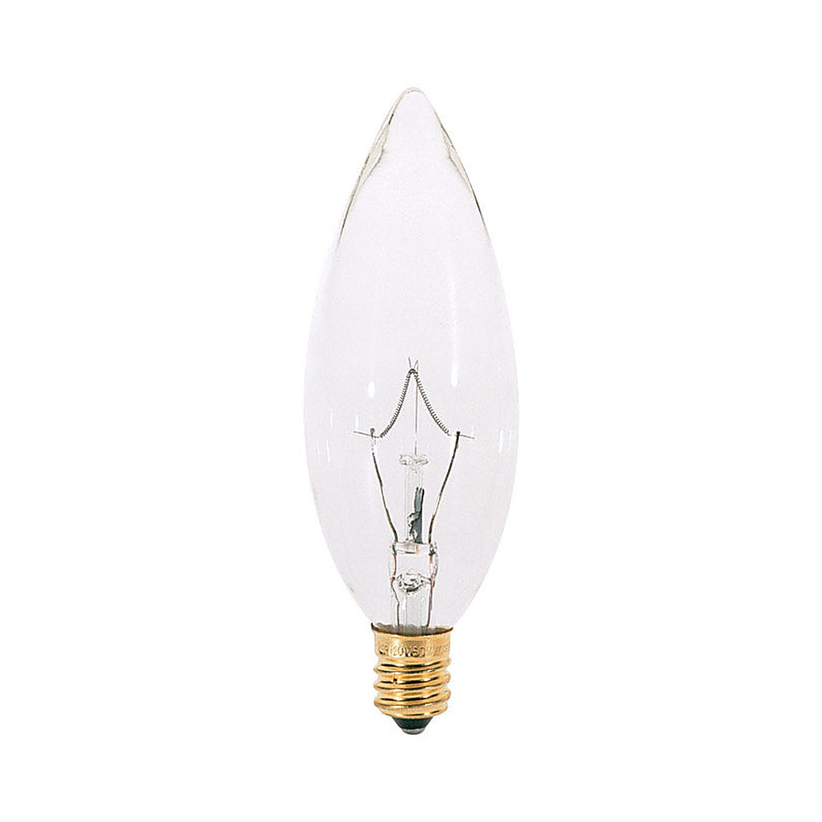 Satco - S3282 - 25 W Ba9.5 Chandelier Incandescent Bulb E12 (Candelabra) Soft White 1 Pack