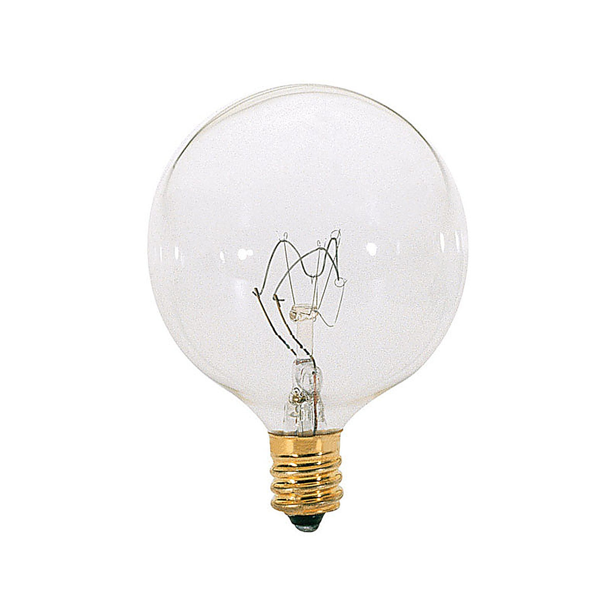 Satco - S3727 - 25 W G16.5 Decorative Incandescent Bulb E12 (Candelabra) Soft White 2 Pack