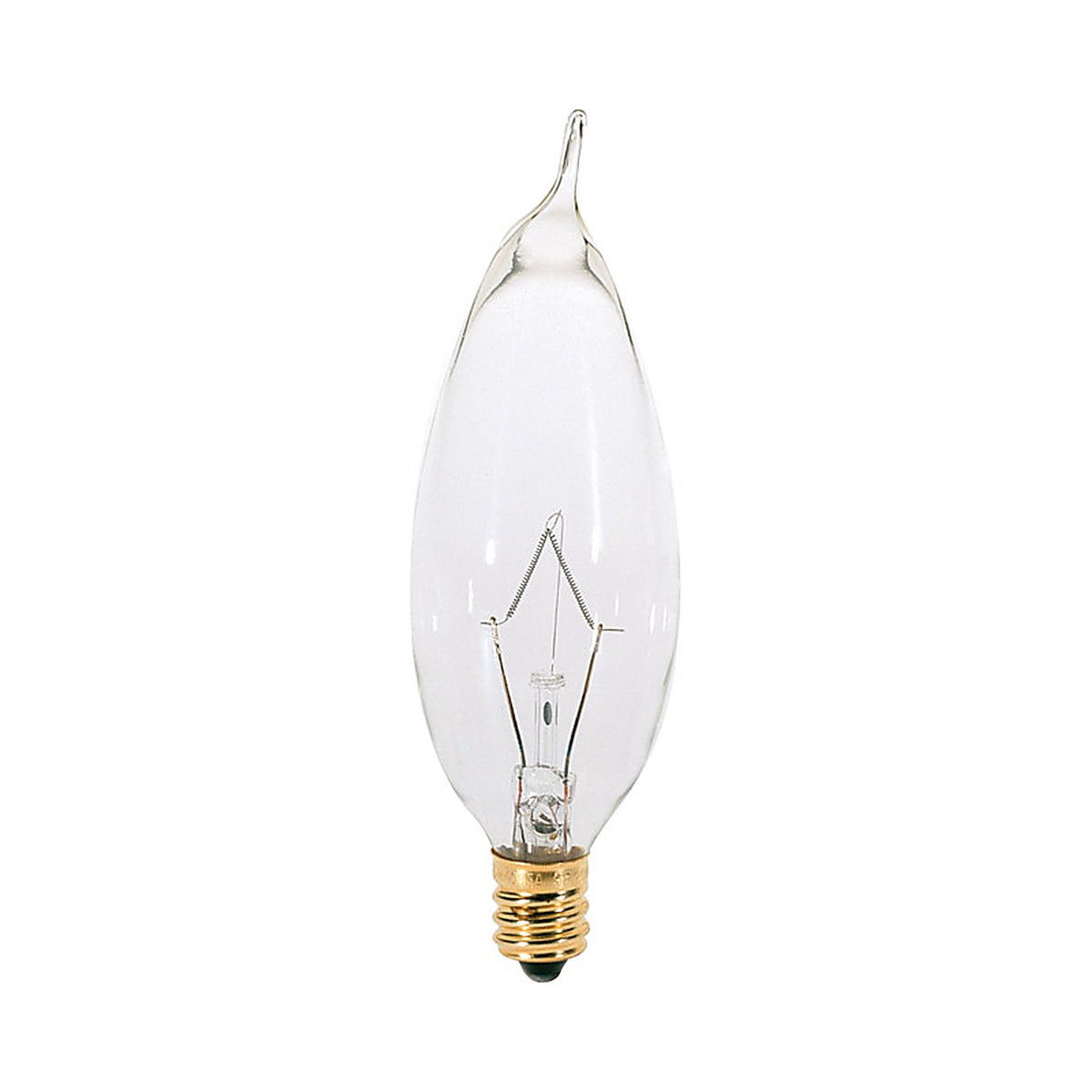 Satco - S3274 - 25 W Ca9 Decorative Incandescent Bulb E12 (Candelabra) Soft White 1 Pack