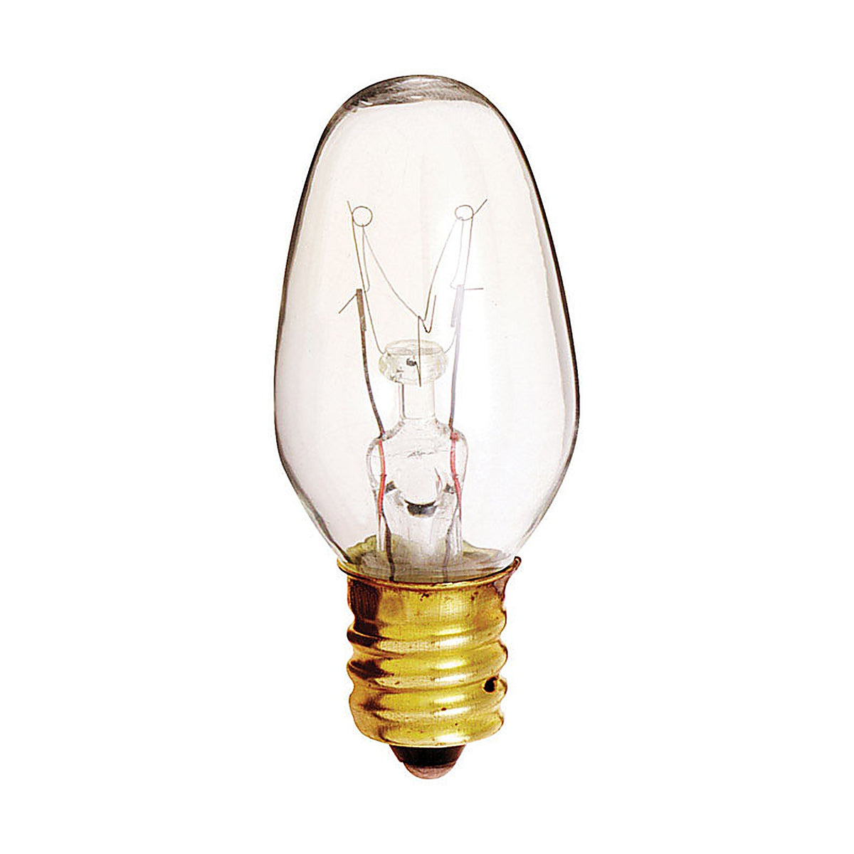 Satco - S3791 - 7 W C7 Nightlight Incandescent Bulb E12 (Candelabra) Soft White 2 Pack