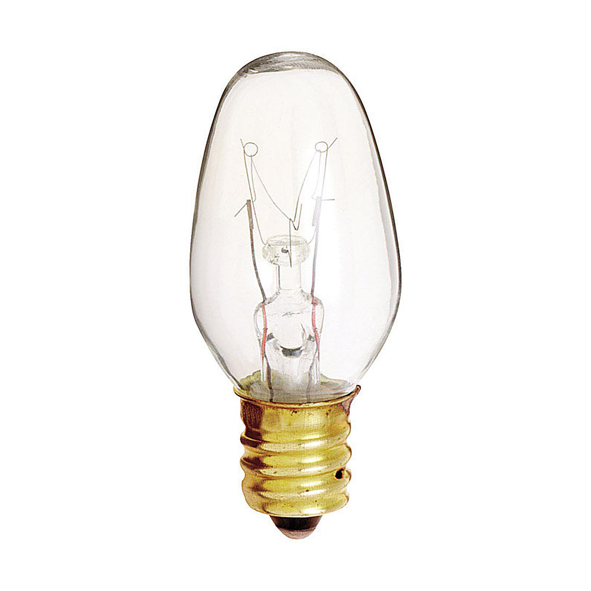 Satco - S4724 - 4 W C7 Nightlight Incandescent Bulb E12 (Candelabra) Soft White 4 Pack