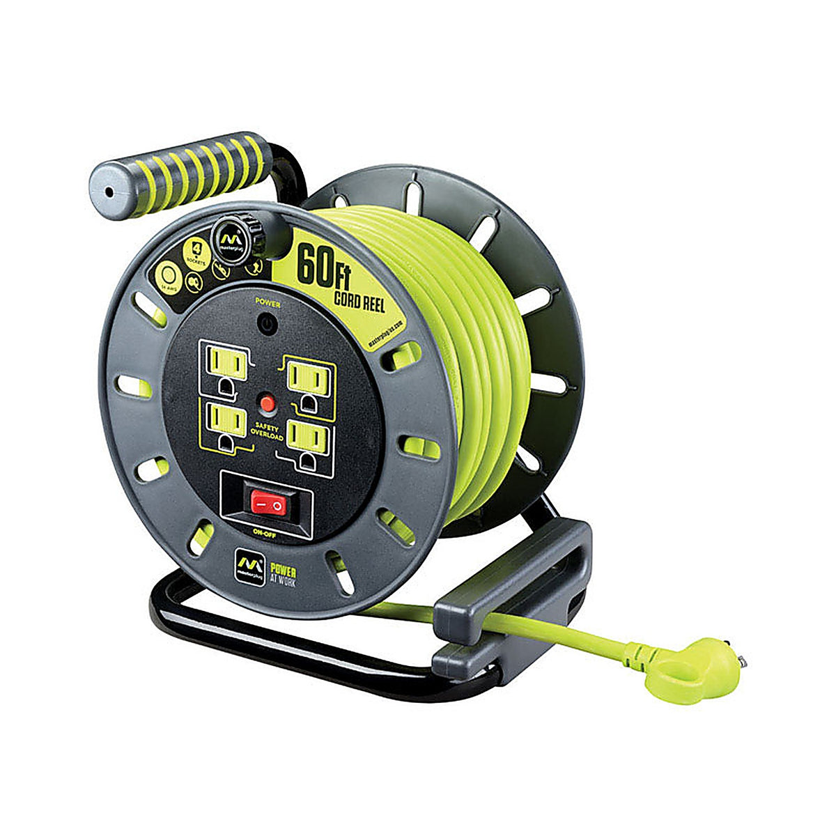 Masterplug - OMA601114G4SL-A - 60 Ft. L PVC Cord Reel
