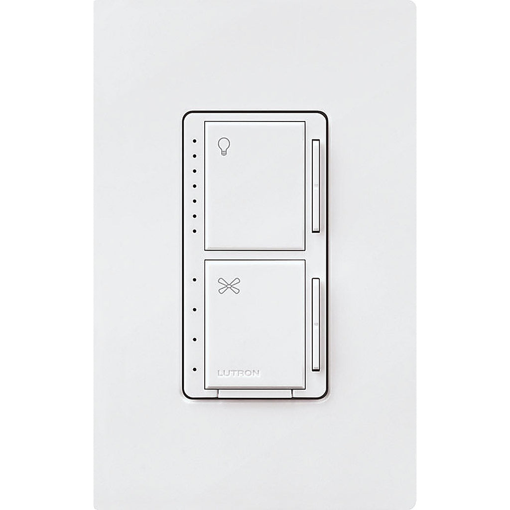 Lutron MACL-LFQH-WH Maestro White 250 watt Fan/LED Dimmer Switch 1/Pack