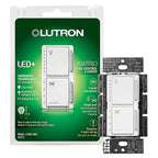 Lutron MACL-LFQH-WH Maestro White 250 watt Fan/LED Dimmer Switch 1/Pack