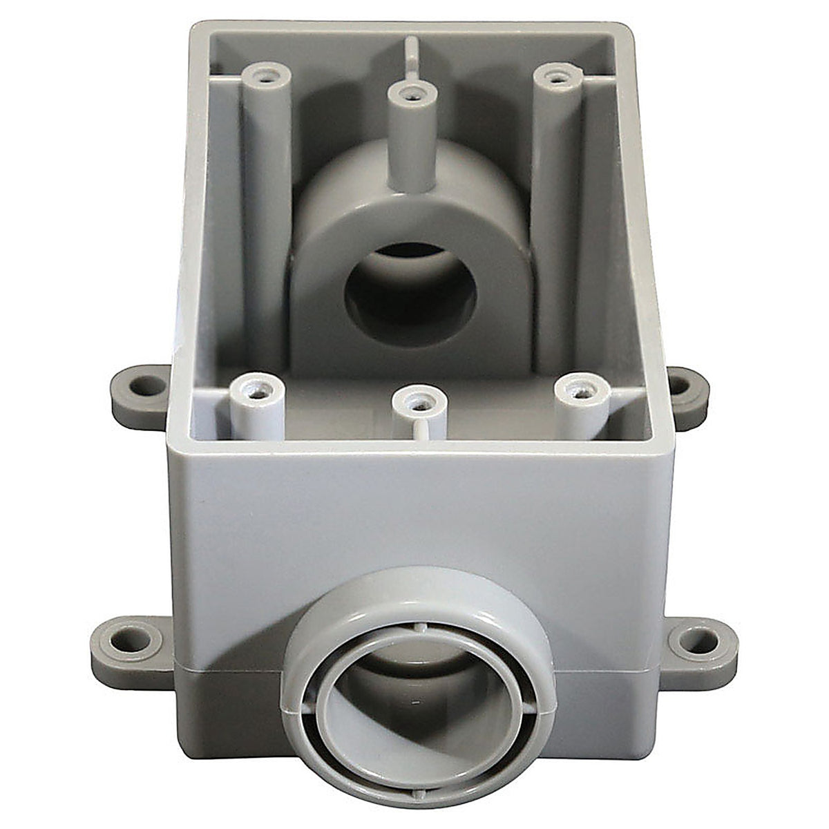 Cantex 5133465U 21 cu in Rectangle PVC 1 gang Outlet Box Gray