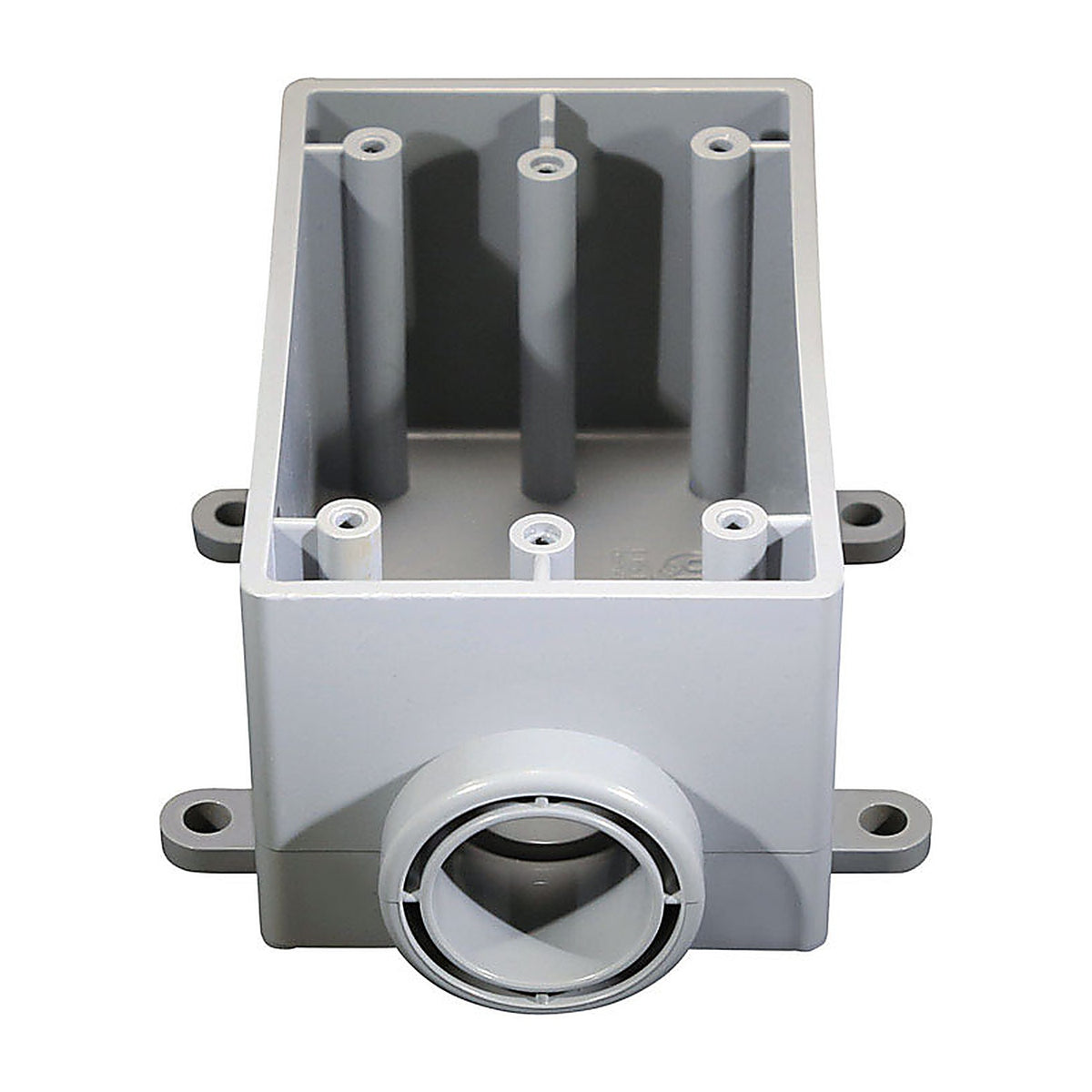 Cantex 5133365U 4-9/16 in. Rectangle PVC 1 gang Outlet Box Gray